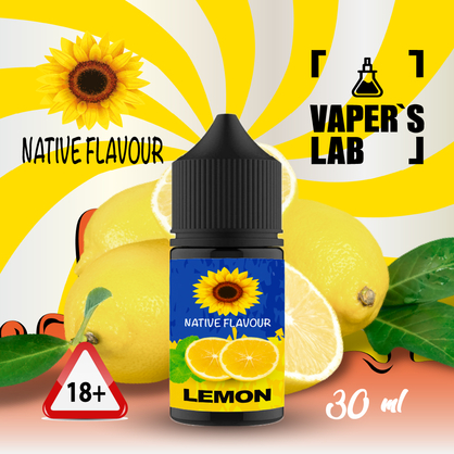 Фото сольова жижа для пода native flavour salt lemon 30 ml