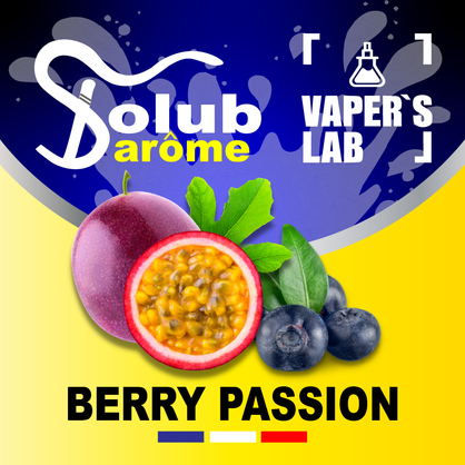 Фото, Видео, Пищевой ароматизатор для вейпа Solub Arome "Berry Passion" (Черника и маракуйя) 