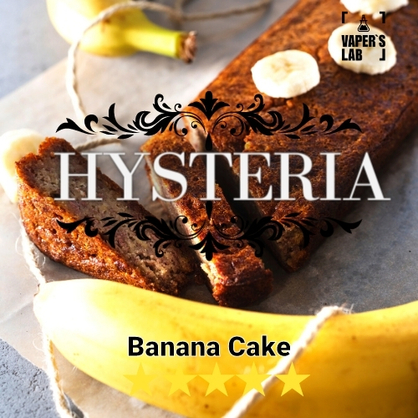 Фото, Видео на жижи для вейпа Hysteria Banana Cake 30 ml