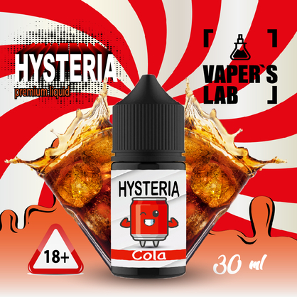 Фото, Видеообзор на жижку Salt Hysteria Salt Cola 30 ml