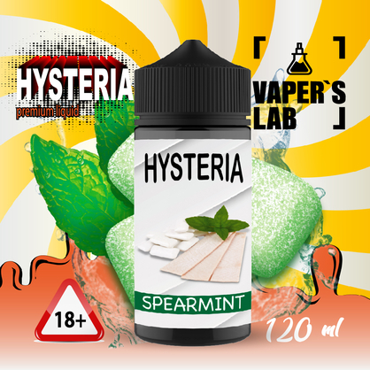 Фото жидкость для электронных сигарет с никотином hysteria spearmint 100 ml