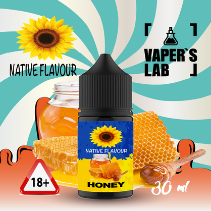 Фото сольова жижа для пода native flavour salt honey 30 ml