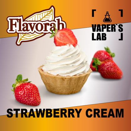 Фото на аромку Flavorah Strawberry Cream Клубничный крем