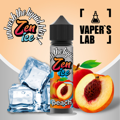 Фото жижи для вейпа zen ice peach