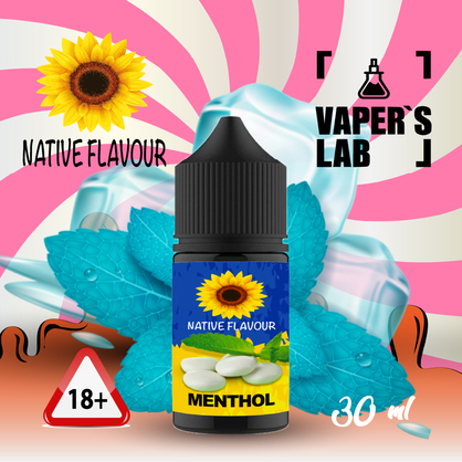 Фото солевая жидкость native flavour menthol 30 ml