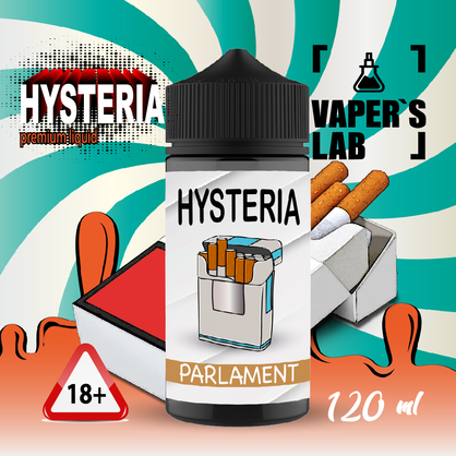 Фото жижа без нікотину hysteria parlament 100 ml