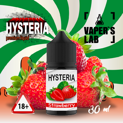 Фото, Видеообзор на жижку Salt Hysteria Salt Strawberry 30 ml