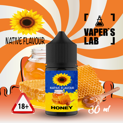 Фото сольова жижа для пода native flavour salt honey 30 ml