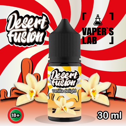 Фото солевая жидкость dessert fusion salt vanilla delight 30 ml