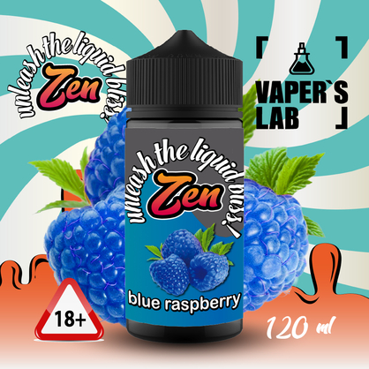 Фото жижи для вейпа zen blue raspberry