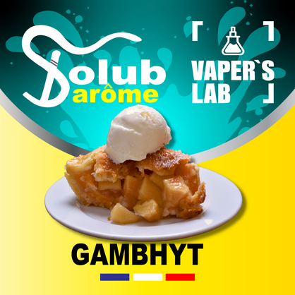 Фото, Видео, Ароматизатор для жижи Solub Arome "Gambhyt" (Яблочный пирог с пломбиром) 