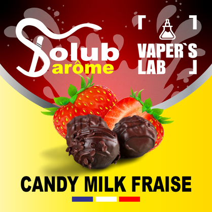 Фото, Видео, Натуральные ароматизаторы для вейпов Solub Arome "Candy milk fraise" (Молочная конфета с клубникой) 