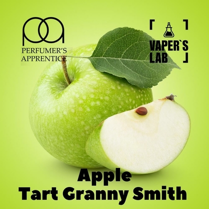 Фото, Видео, ароматизатор для самозамеса TPA "Apple (Tart Granny Smith)" (Зеленое яблоко) 