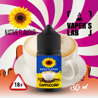 Фото сольова жижа для пода native flavour salt cappuccino 30 ml