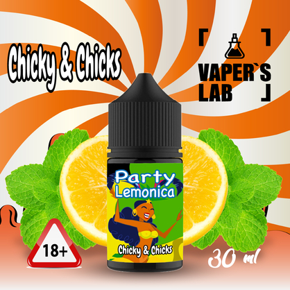 Фото, Видеообзор на жижку Salt Chicky Salt Party lemonika 30 ml