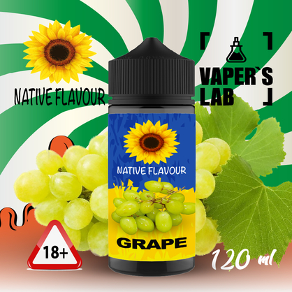 Фото купити жижу для вейпа native flavour grape 120 ml