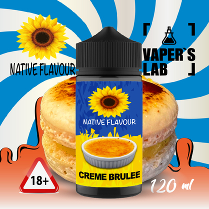 Фото жижа для електронних сигарет native flavour creme brulee 120 ml