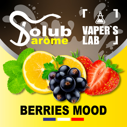 Фото, Відеоогляди на Ароматизатор для вейпа Solub Arome "Berries Mood" (Лимон смородина полуниця та м'ята) 