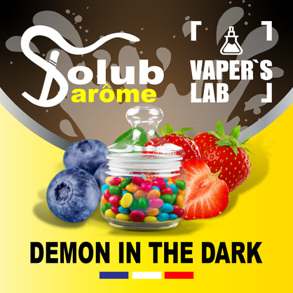 Фото, Видео, Ароматизатор для жижи Solub Arome "Demon in the dark" (Черника клубника и жвачка) 