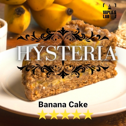 Фото купити жижу для вейпа hysteria banana cake 30 ml