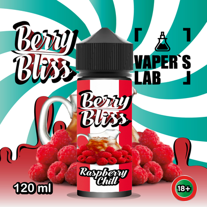 Фото жидкость для вейпа berry bliss raspberry chill 120 мл (освежающая малина)