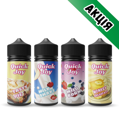 Фото, Видео на жижи для вейпа Набор 4x120ml Quick Joy