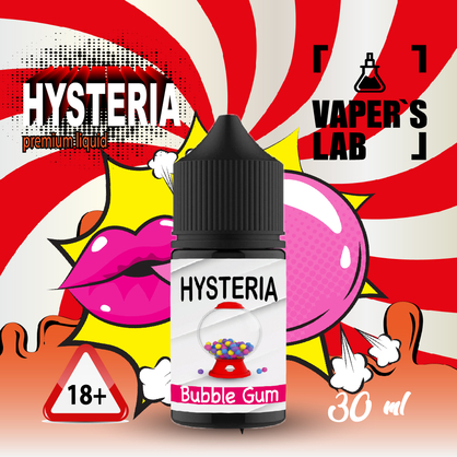 Фото, Видеообзор на жижку Salt Hysteria Salt Bubblegum 30 ml