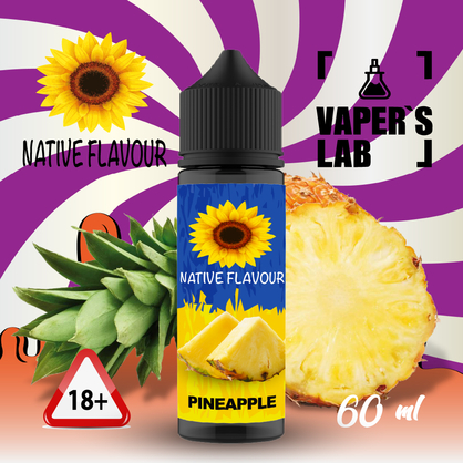 Фото безникотиновая жидкость native flavour pineapple 60 ml