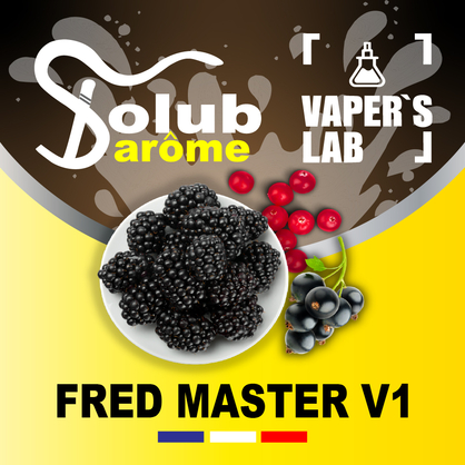 Фото, Відеоогляди на Ароматизатор для жижи Solub Arome "Fred master V1" (Ожина смородина лісові ягоди) 