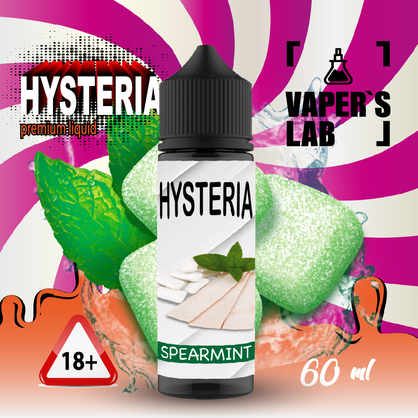 Фото жижа для вейпа без нікотину купити hysteria spearmint 30 ml