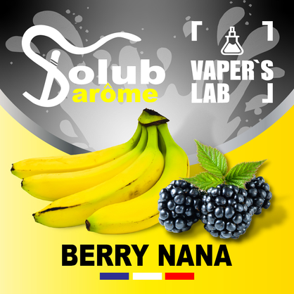 Фото, Видео, Ароматизатор для вейпа Solub Arome "Berry nana" (Банан и ежевика) 