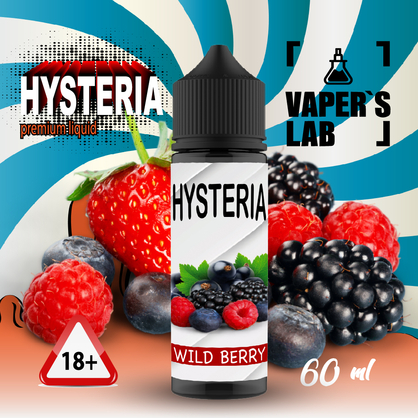 Фото заправка для вейпа купити hysteria wild berry 30 ml