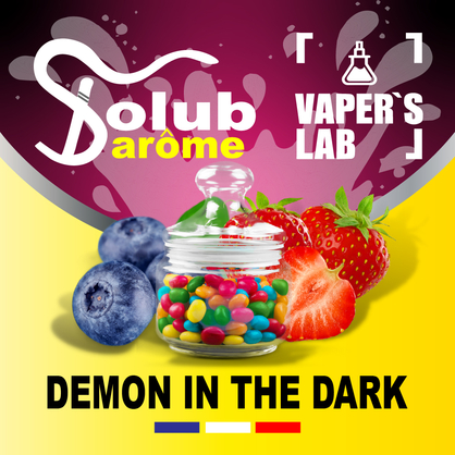 Фото, Видео, Ароматизатор для жижи Solub Arome "Demon in the dark" (Черника клубника и жвачка) 