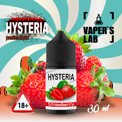 Фото, Видеообзор на жижку Salt Hysteria Salt Strawberry 30 ml