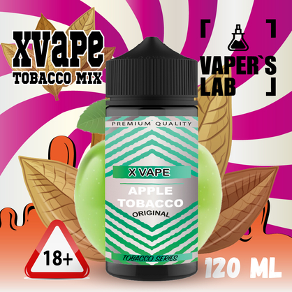 Фото жидкость для электронных сигарет xvape apple tobacco 120 мл