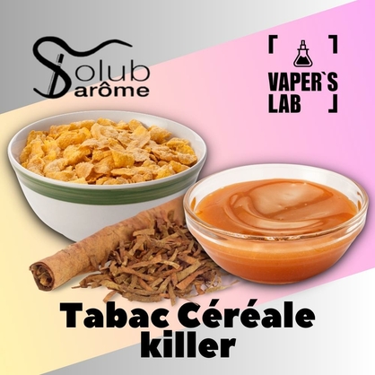 Фото, Видео, Аромки для вейпа Solub Arome "Tabac Céréale killer" (Табак с хлопьями и карамелью) 