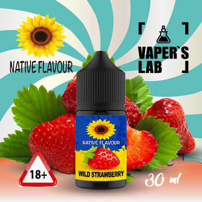 Фото сольова жижа для пода native flavour salt wild strawberry 30 ml