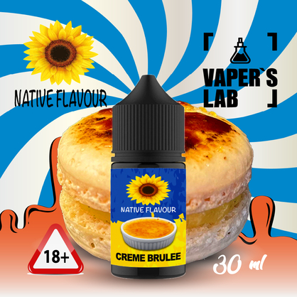 Фото сольова жижа для пода native flavour salt creme brulee 30 ml