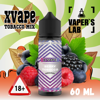 Фото, Відео на жижи без нікотину XVape Berry Tobacco