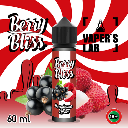 Фото жижки для вейпа berry bliss berrylicious lychee (микс ягод с личи)