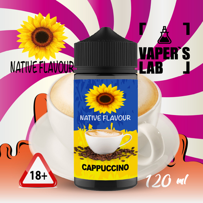 Фото заправка на вейп native flavour cappuccino 120 ml