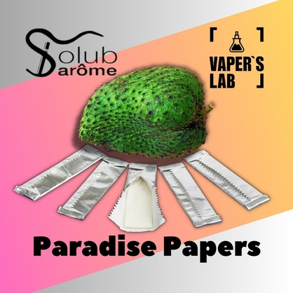 Фото, Відеоогляди на Ароматизатор для жижи Solub Arome "Paradise papers" (Жуйка з гуанабаною) 