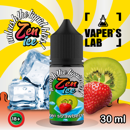 Фото жижа для пода zen salt ice kiwi strawberry 30ml