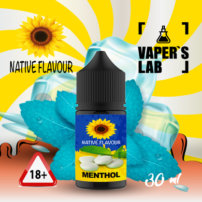 Фото солевая жидкость native flavour menthol 30 ml