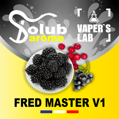 Фото, Відеоогляди на Ароматизатор для жижи Solub Arome "Fred master V1" (Ожина смородина лісові ягоди) 