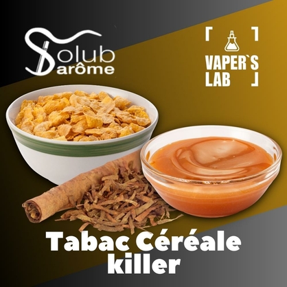 Фото, Видео, Аромки для вейпа Solub Arome "Tabac Céréale killer" (Табак с хлопьями и карамелью) 