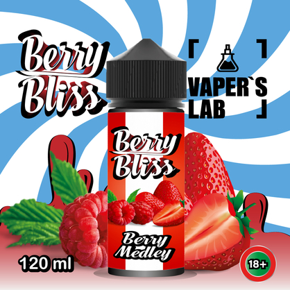 Фото жидкость berry bliss berry medley (клубника, малина, вишня, черника)