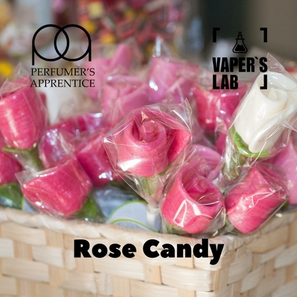 Фото, Відеоогляди на Натуральні ароматизатори для вейпів TPA "Rose Candy" (Льодяники з пелюстками троянди) 