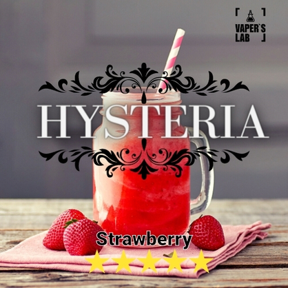 Фото, Видео на жижи без никотина Hysteria Strawberry 30 ml