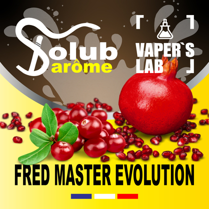 Фото, Видео, Ароматизаторы для солевого никотина   Solub Arome "Fred master Evolution" (Гранат и клюква) 